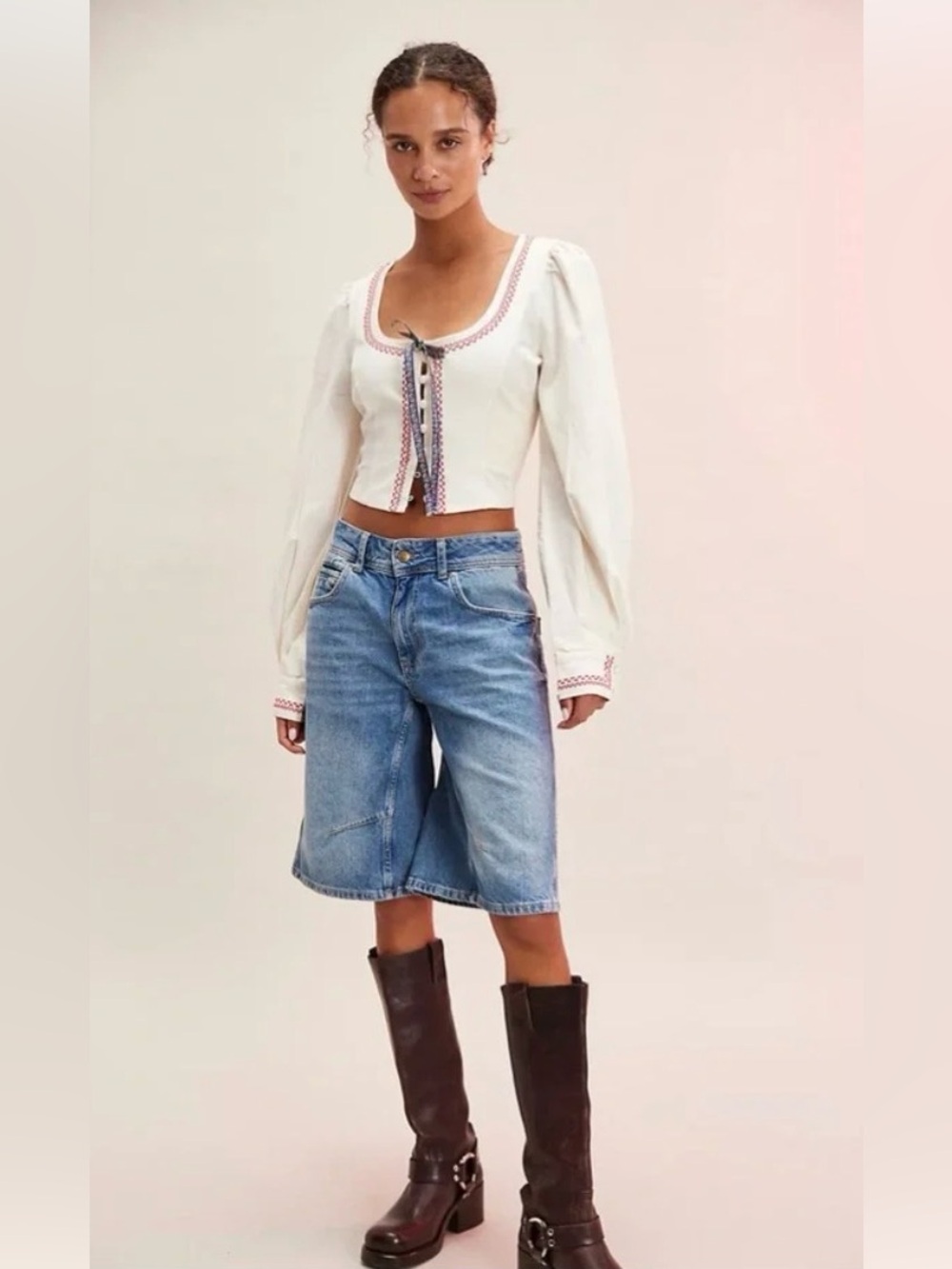 Free People Mada fitted peasant blouse-NWT
